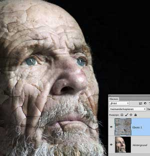face shoot of senior 2: Porträt mit Struktur überlagern