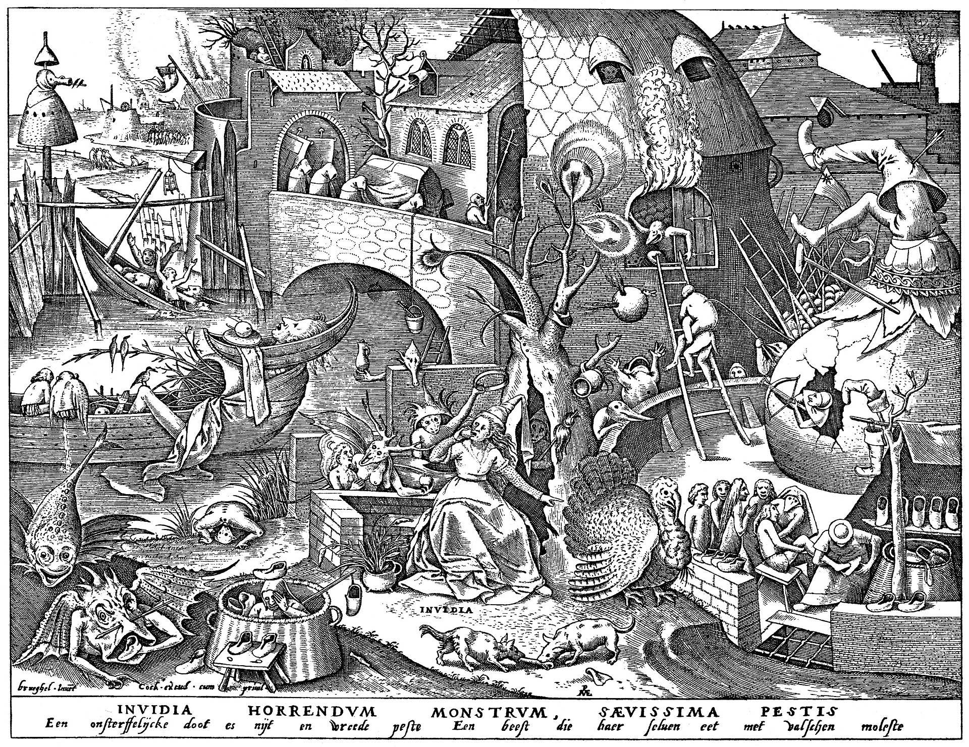 "Invidia" von Brueghel: Die Sieben Laster