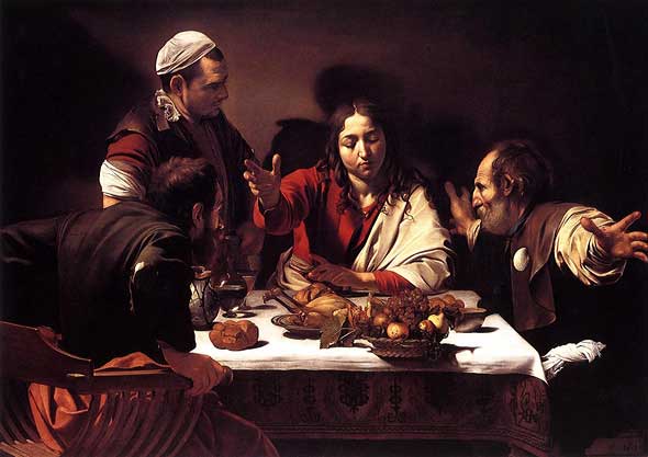 Caravaggio: Abendmahl in Emmaus (1601)