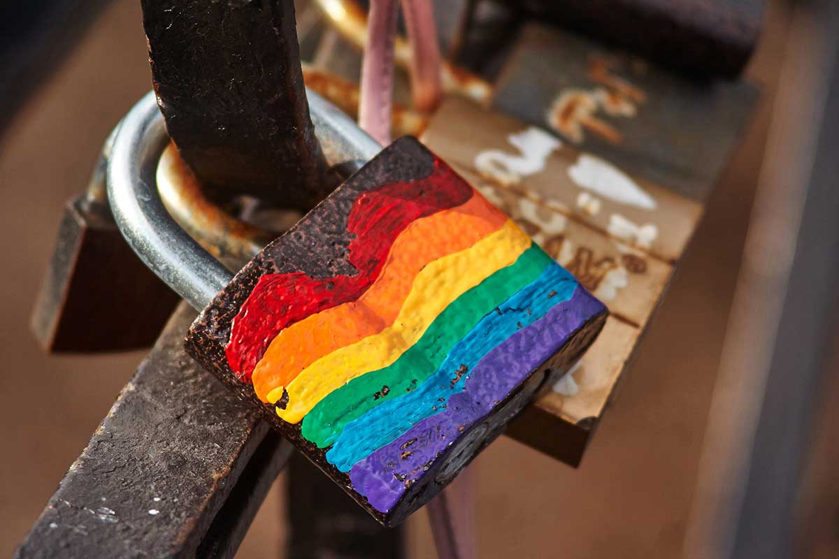 LGBT rainbow lock