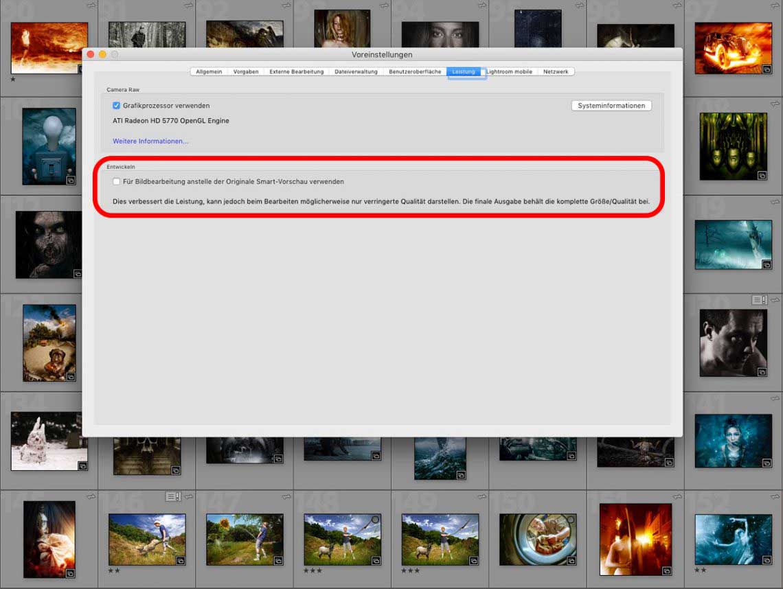 Die neue Option in Lightroom