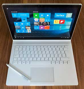 Microsofts Surface Book wirkt zunächst wie ein Notebook mit Touchscreen.