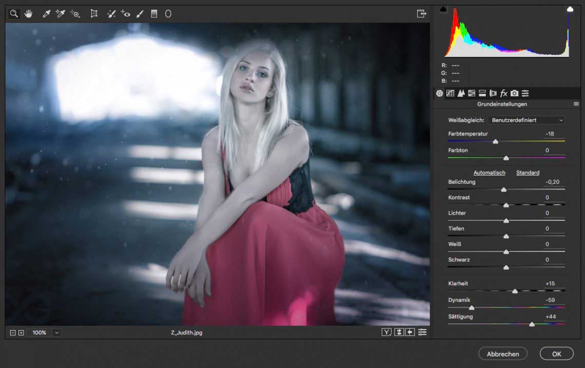 Camera Raw-Filter in Photoshop CS5/CS6 nachstellen