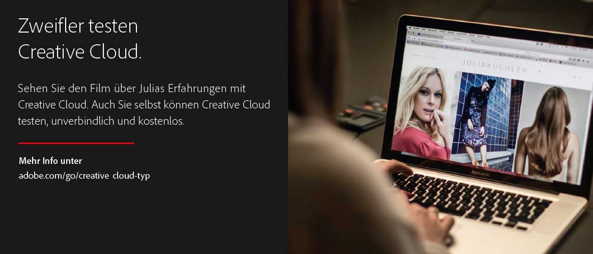 Advertorial: Zweifler testen Creative Cloud