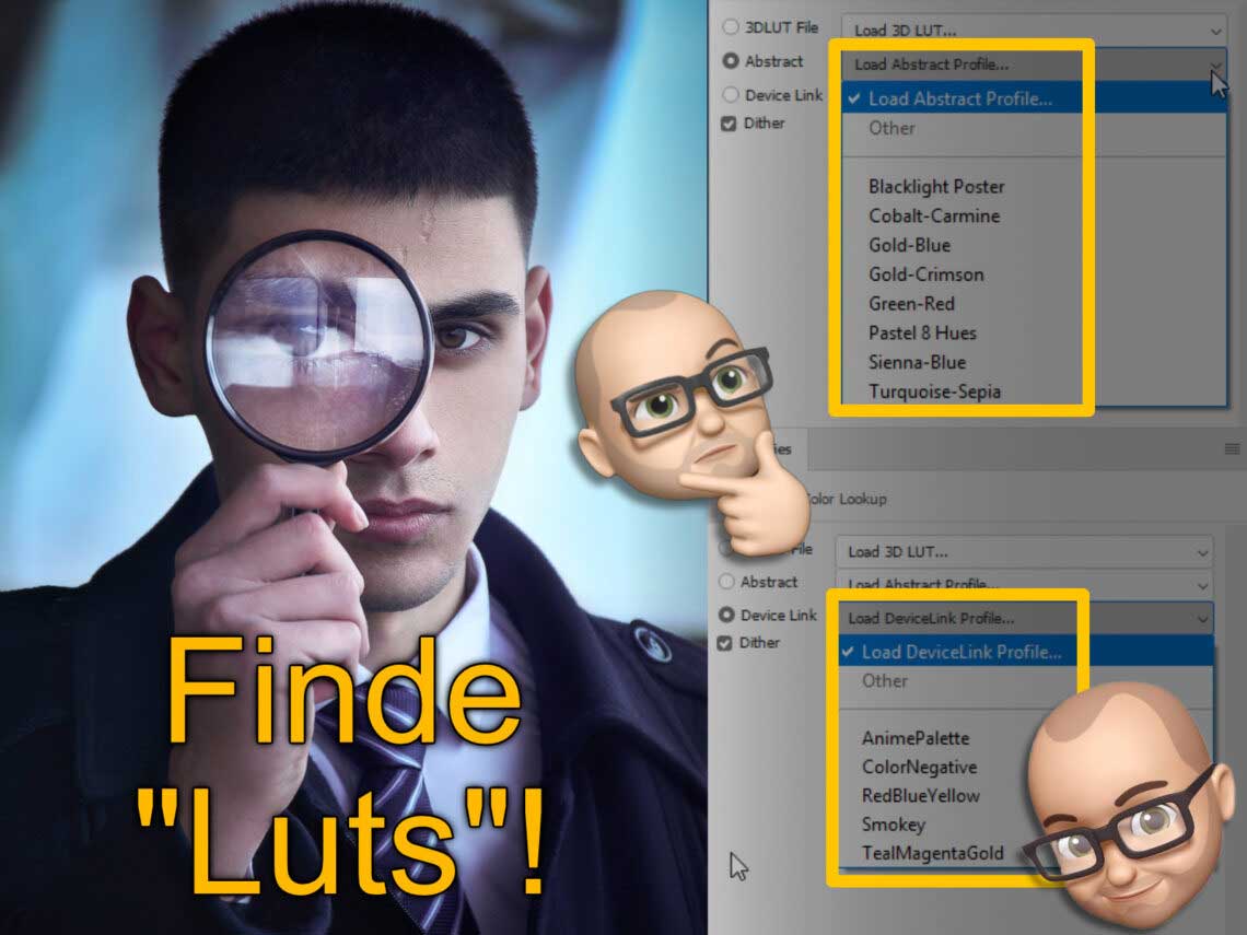 Finde „Luts“! – Wie Sie fehlende Color Lookup-Vorgaben in Photoshop verfügbar machen