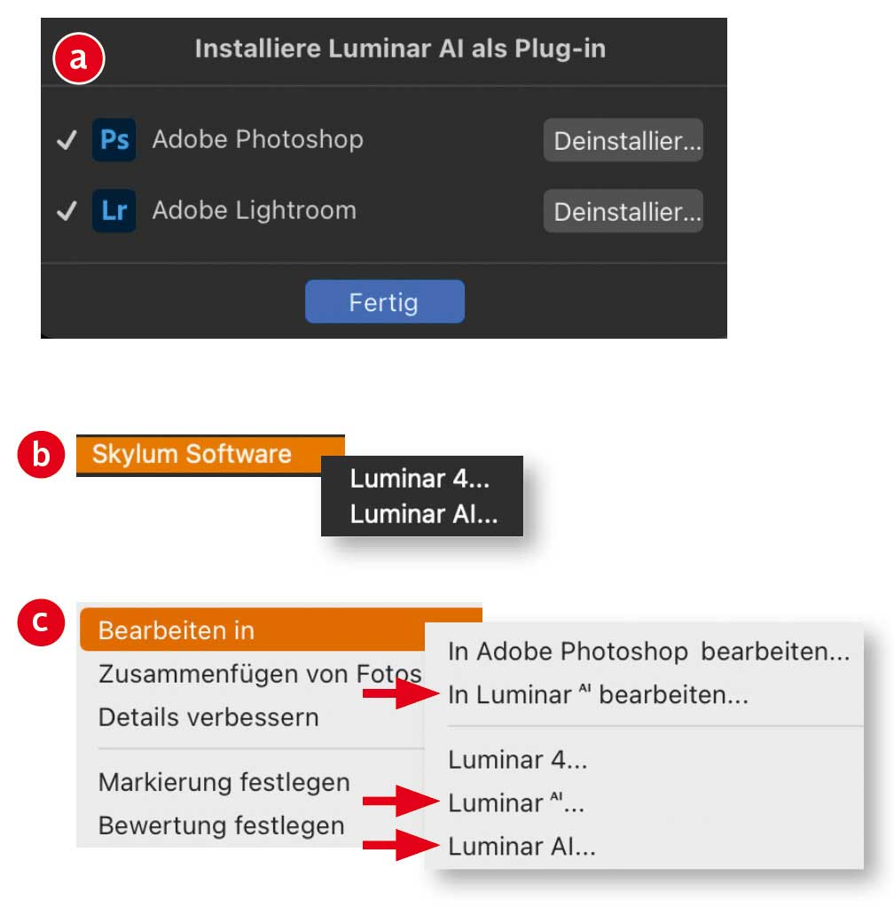 Luminar als Plug-in nutzen