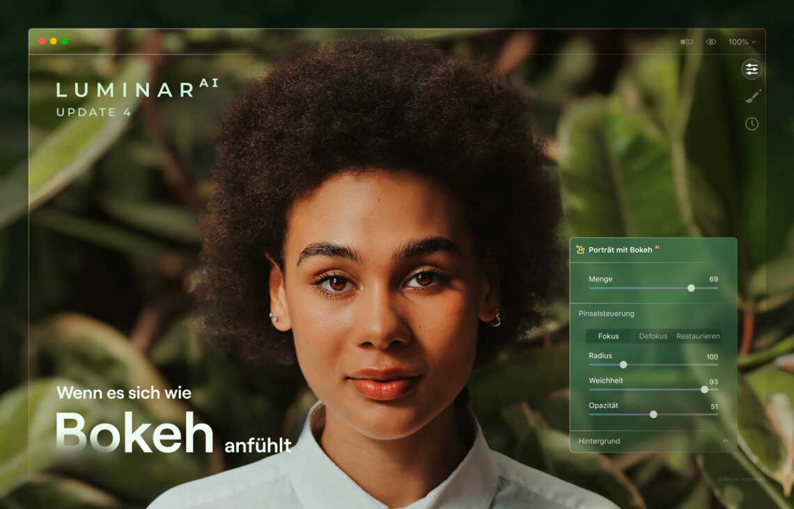 Luminar AI Update 4 bringt Bokeh-Funktion