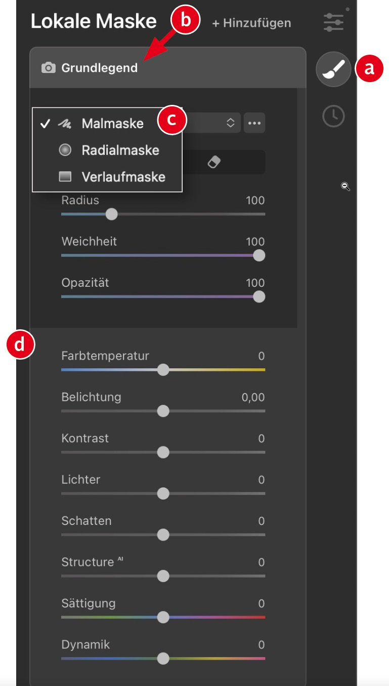 Luminar AI: Lokale Masken