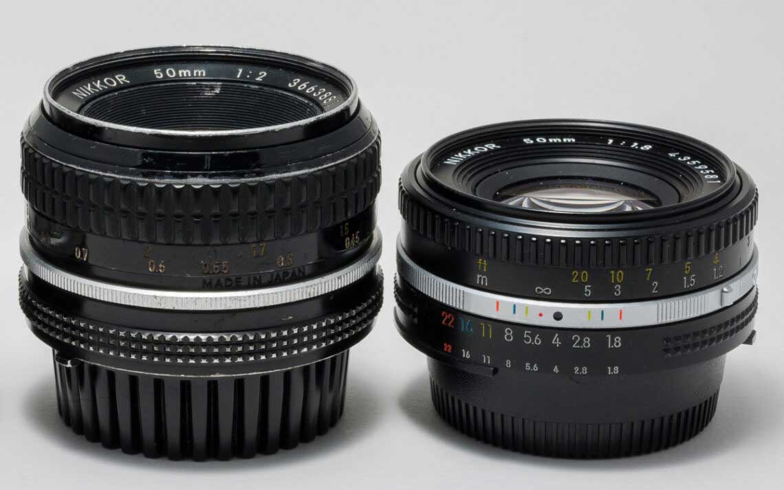 Nikon50-2-Nachfolger. Nikkor-H 50/2 und Domiron 50/2