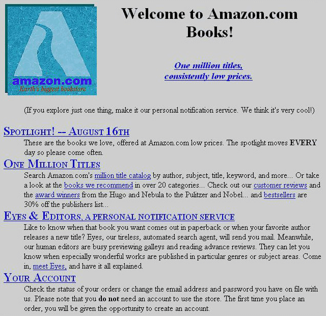 Amazon 1995. Das Metaversum – sollten wir es fürchten?