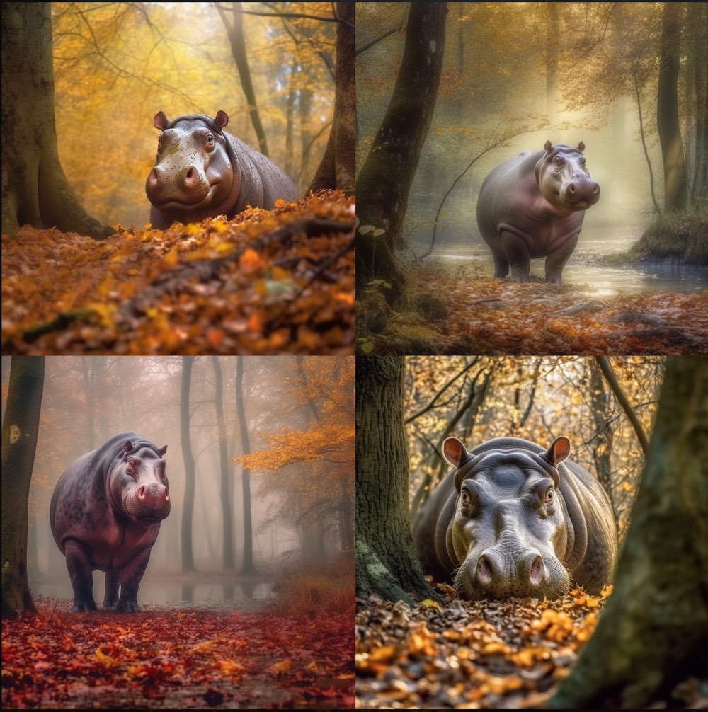 nature photography, Hippopotamus in german beech forest