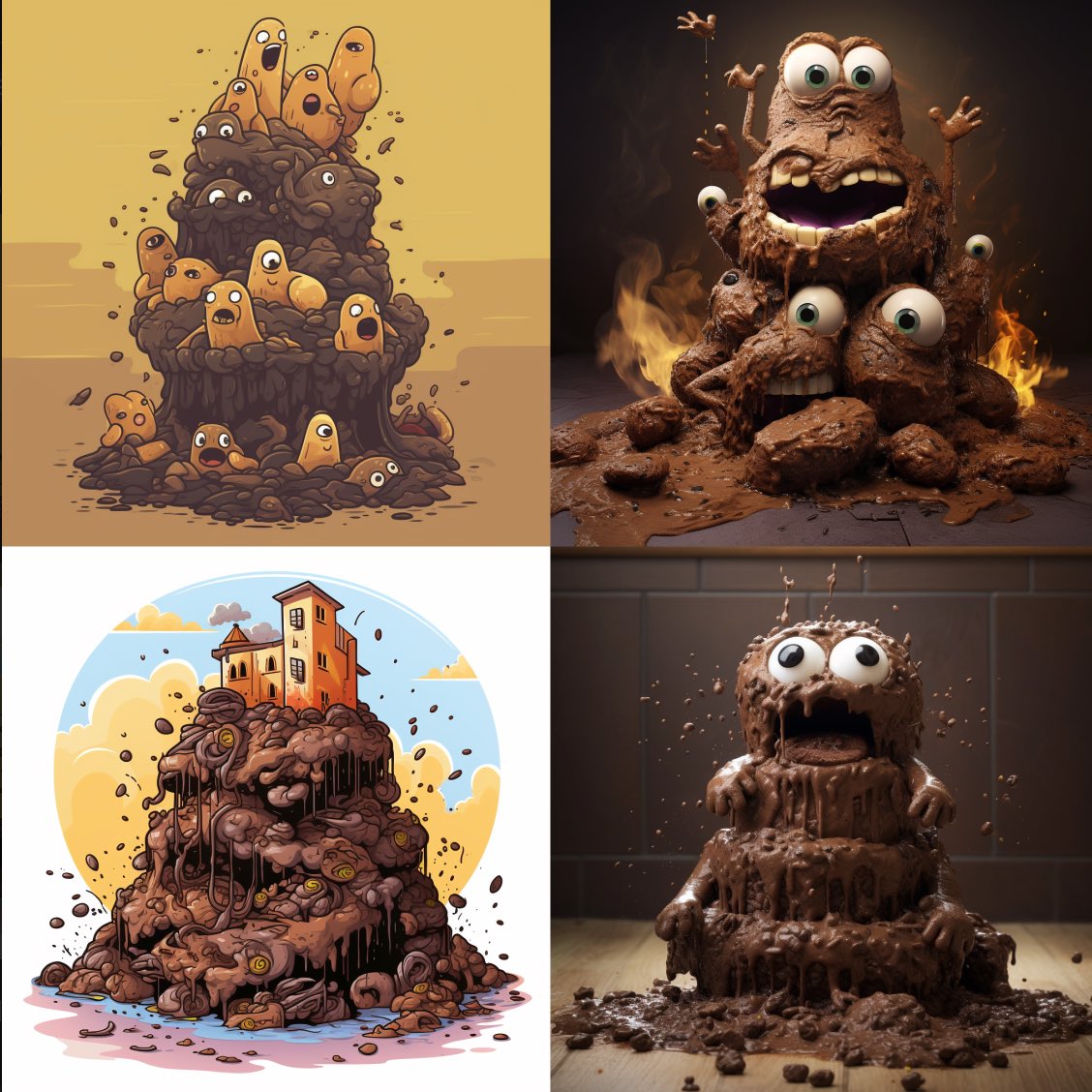 pile of poo --seed 3133797088. Emojis