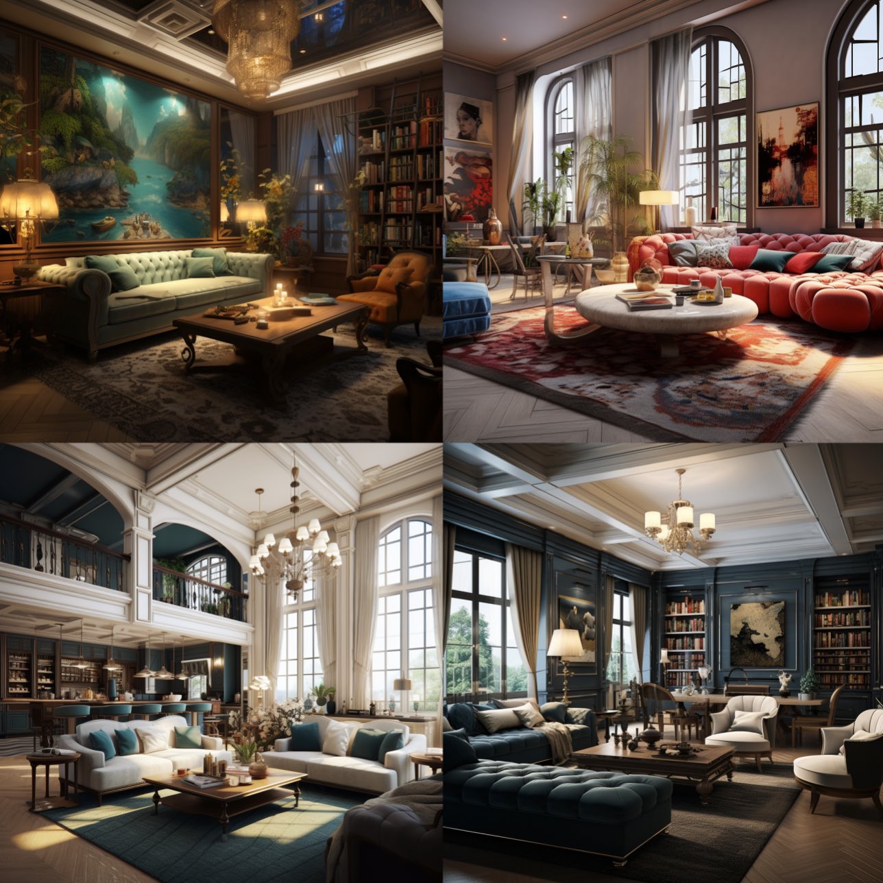 Interior design, living room, leisure class