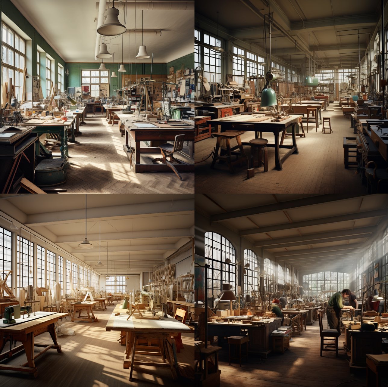 Interior design, German Factory worker workroom