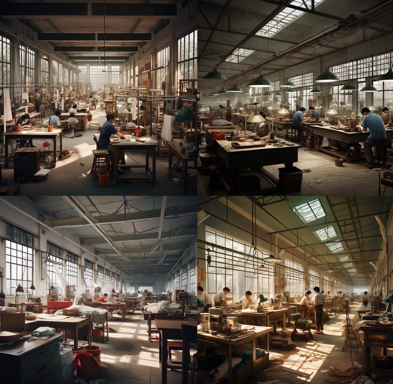 Interior design, Chinese Factory worker workroom