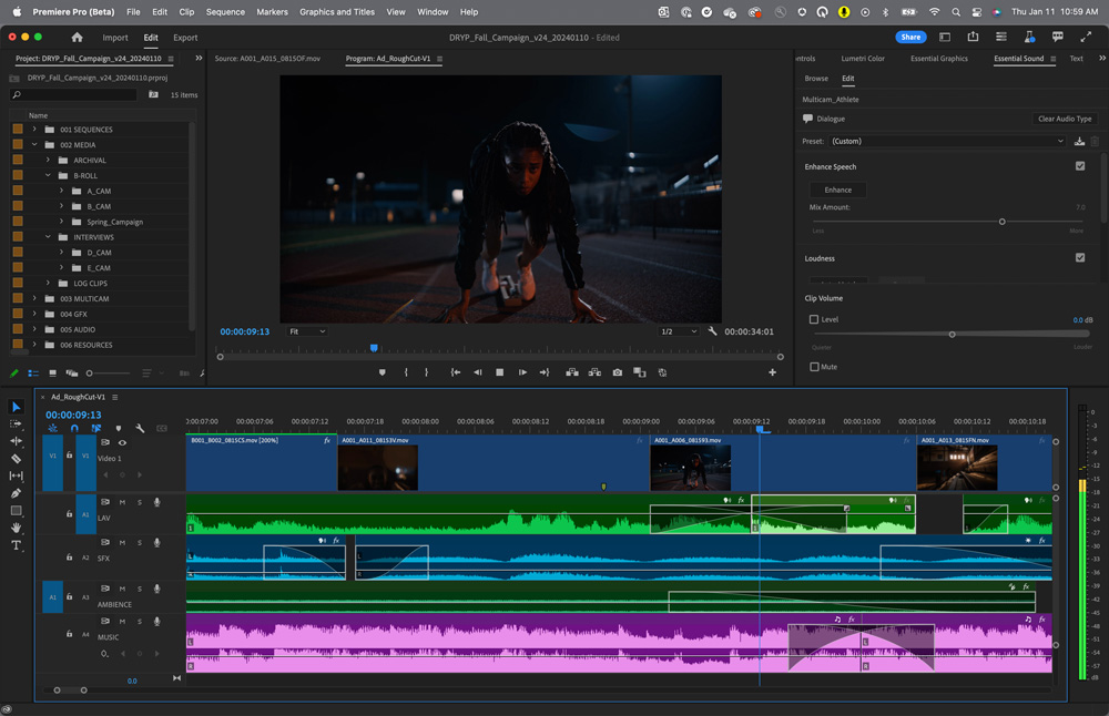 Adobe veröffentlicht Betaversion von Premiere Pro mit neuen Audiofunktionen