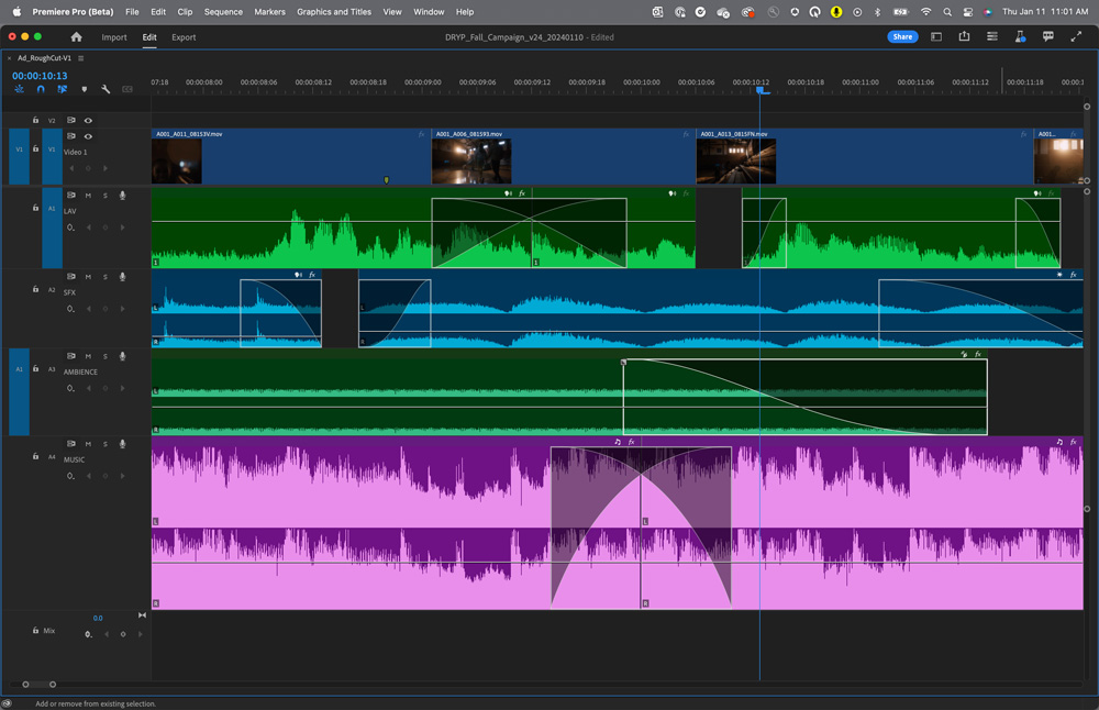 Adobe veröffentlicht Betaversion von Premiere Pro mit neuen Audiofunktionen