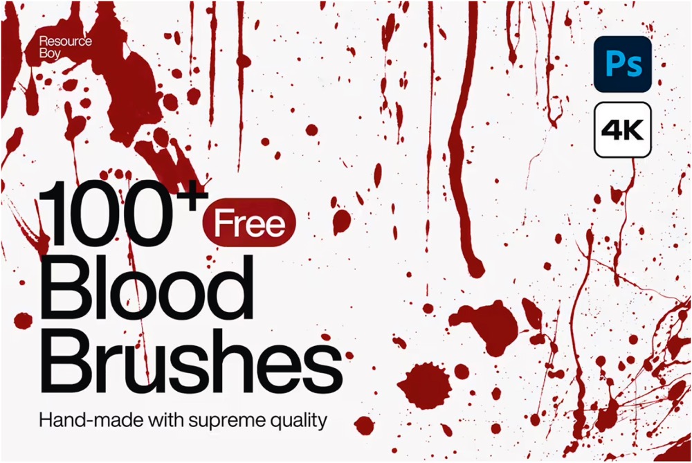 100 Pinselspitzen für Blutspritzer