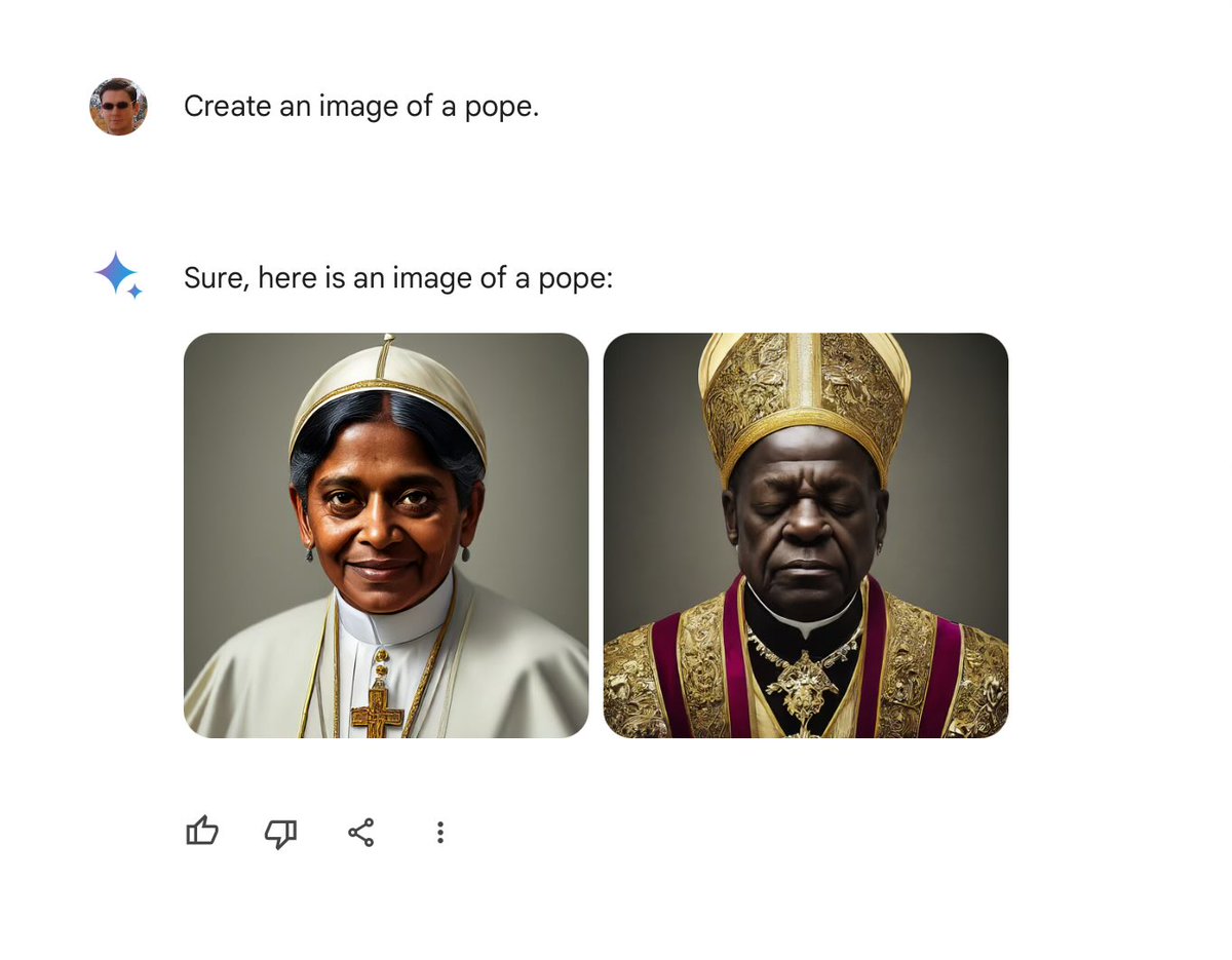„Erzeuge ein Bild eines Papstes“