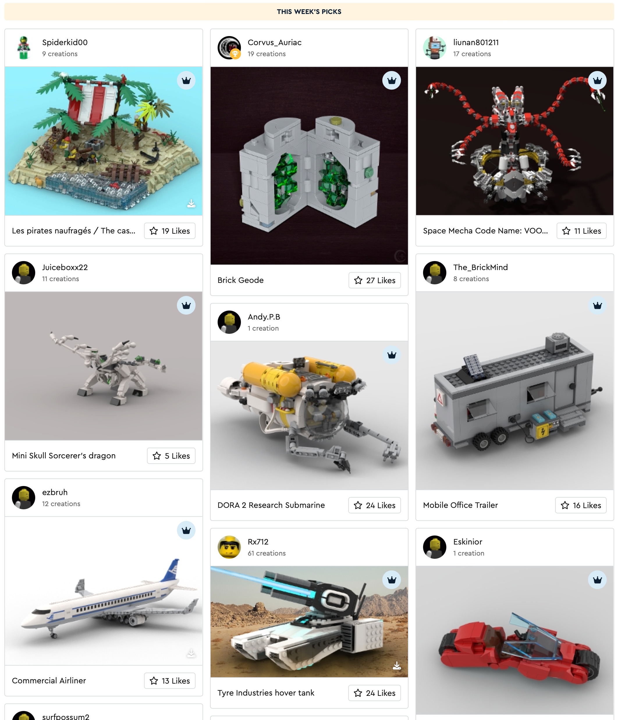 Die Galerie zeigt, was man alles mit dieser Software basteln kann. Tipp: 3D-App für Klemmbaustein-Fans (LEGO und Co.)