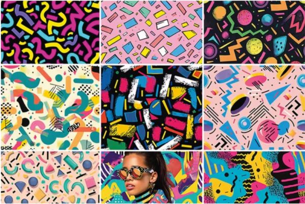 Über 600 nahtlose Retro-Muster