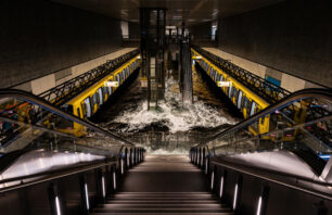 Flutung eines U-Bahnhofs