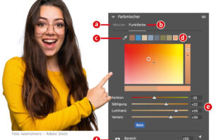 Camera Raw 17.4: Punktfarbe im Überblick