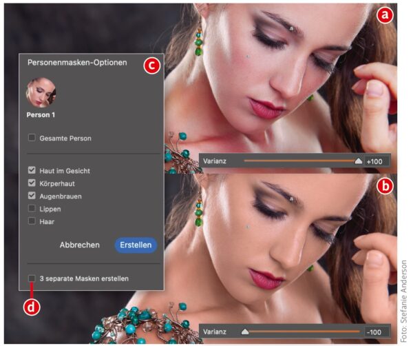 Camera Raw 17.4: Varianz für die Hautfarbe-Optimierung