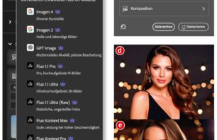 Firefly versus „Bild generieren“ versus „Generatives Füllen“