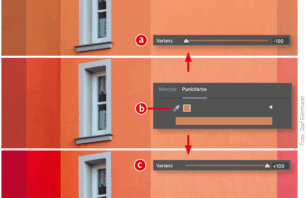Funktionsweise des Parameters Varianz in Camera Raw