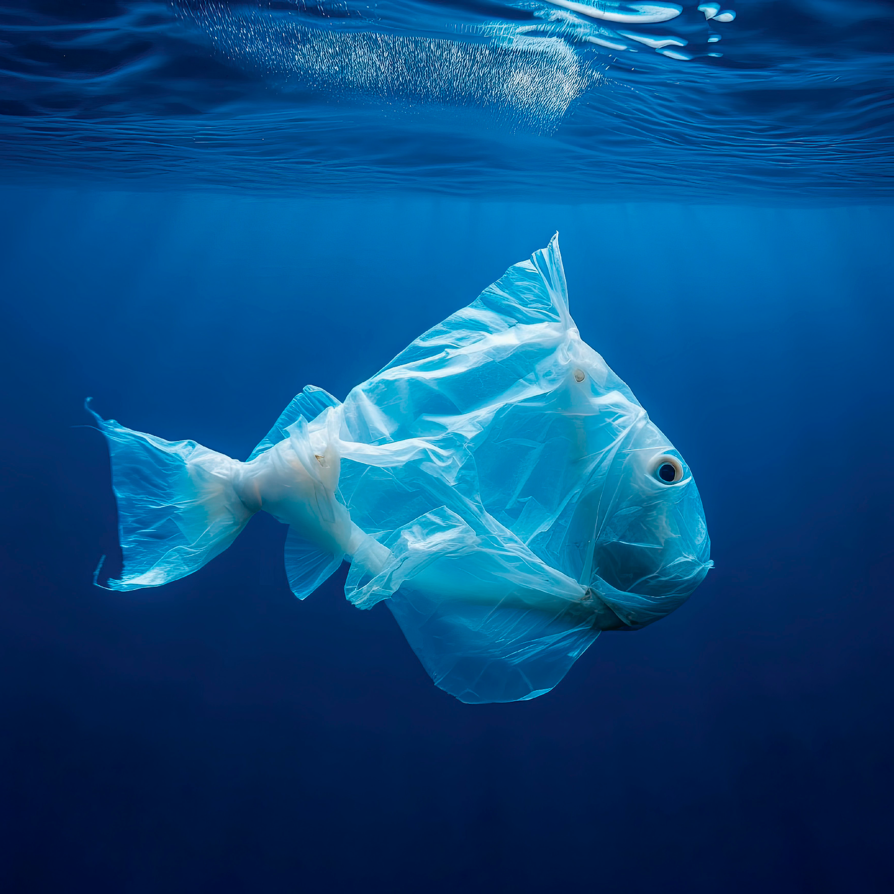 MARINE METAMORPHOSES 2050 wird es mehr Plastik als Fische im Ozean geben. Das Bild soll als Warnung verstanden werden. 