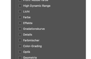 Kalibrierung in Camera Raw und Lightroom: Kalibrierungspresets
