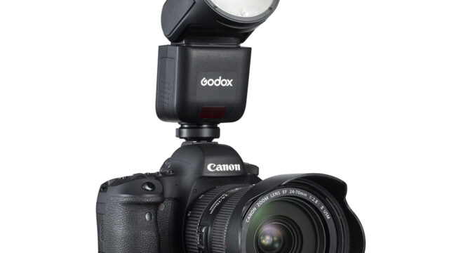 Godox V1 mid – Kompakter Rundkopfblitz für Canon, Nikon, Sony, Fujifilm, OM System und Panasonic