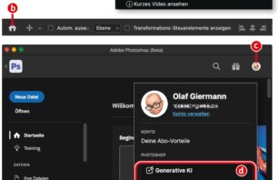 Überblick der KI-Tools in Photoshop und ihre Kosten