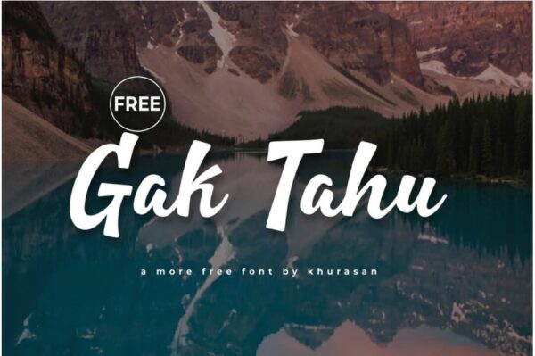 Skript-Font „Gak Tahu“