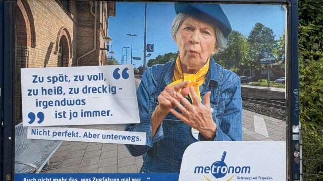Metronom-Werbung: Nicht perfekt, aber unverschämt