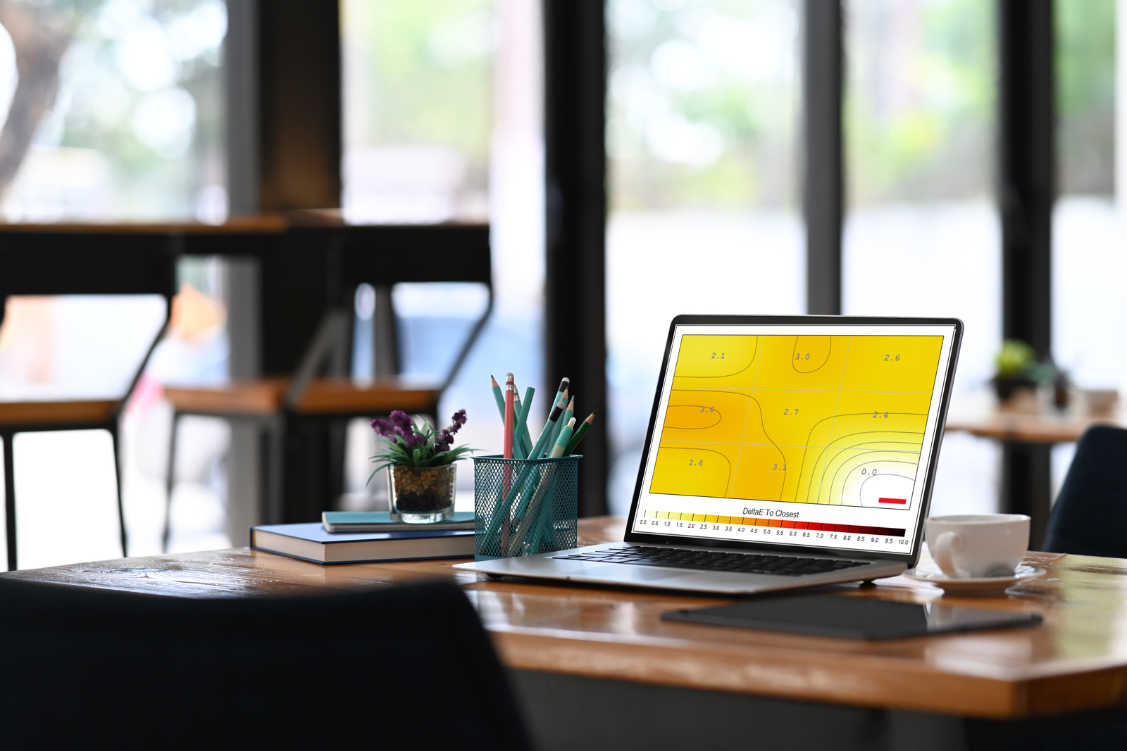 Der Vorteil eines externen Monitorkalibrier-Sensors kommt bei der sogenannten „Screen Uniformity“ zum tragen. Die Software des SpydersPro besitzt erweiterte Kalibrierfunktionen (Display Analysis). Mit ihnen kann man u.a. die Homogenität eines Monitors messen. Dazu muss der SpyderPro an unterschiedlichen Stellen auf dem Display positioniert werden. Das ist mit einem fest installierten Sensor nicht möglich.