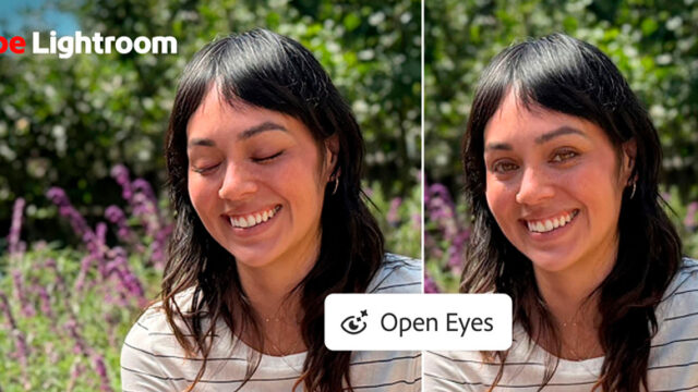 Lightroom Mobile öffnet geschlossene Augen per KI