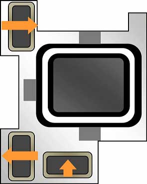 Der bewegliche Sensor in Olympus’ Systemkameras kann durch drei Tauchspulenmotoren verschoben und gedreht werden. (Quelle: Olympus)
