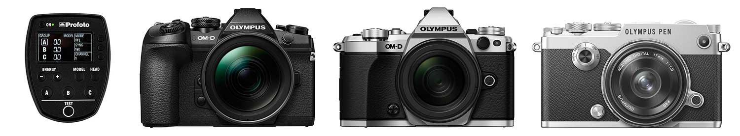 Firmware-Updates für Olympus OM-D E-M1 Mark II, OM-D E-M5 Mark II und PEN-F