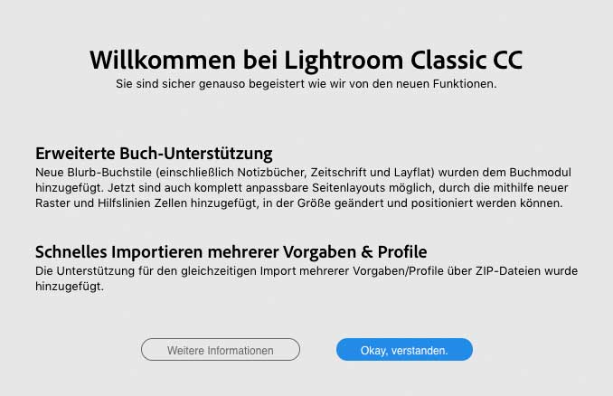 August-Update für Lightroom CC Classic und Lightroom CC