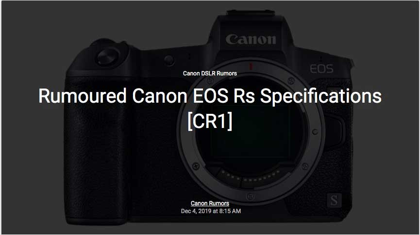 Bringt Canon bald eine EOS R mit 75-Megapixel-Sensor?