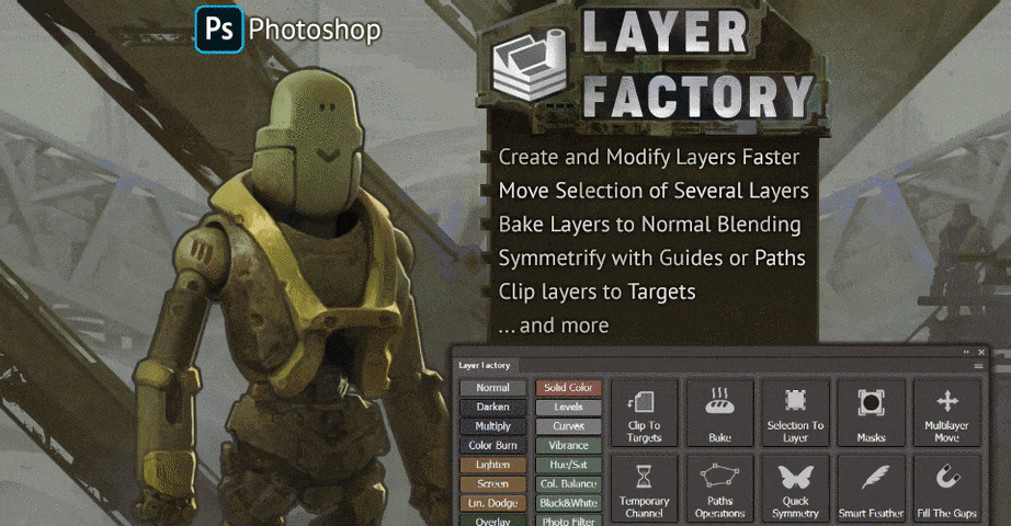 Photoshop-Erweiterung: Layer Factory