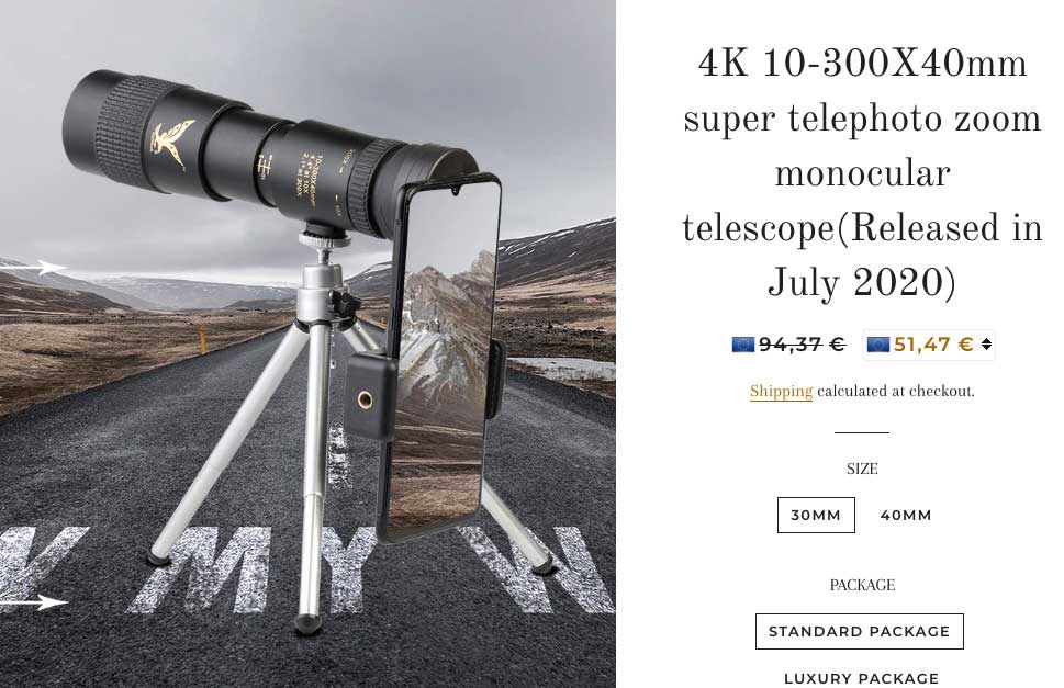 Das 4K-Nano-300-fach-Nachtsicht-Autofokus-Wunderteleskop
