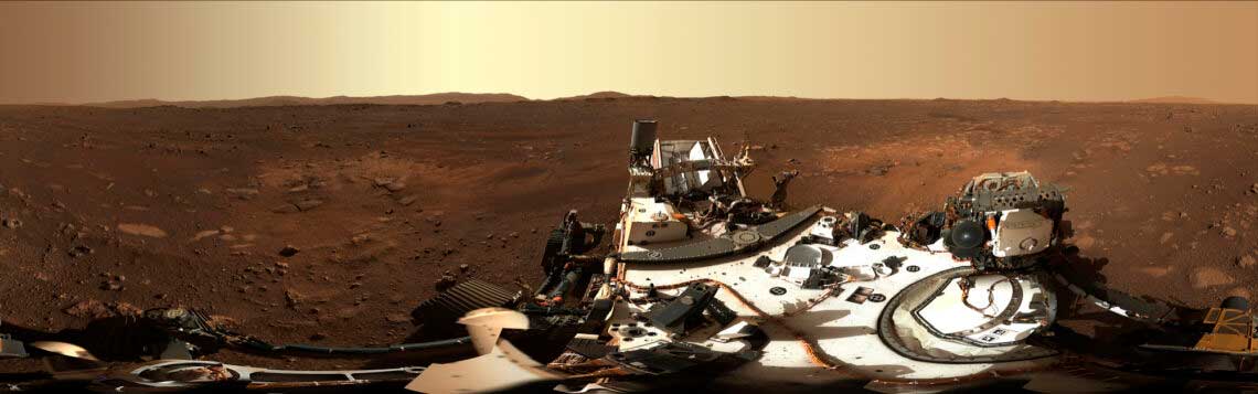Panoramafotografie auf dem Mars