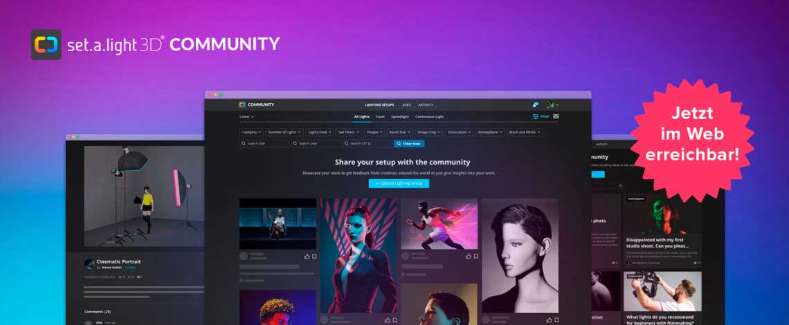 set.a.light 3D Community verbessert und mit direktem Zugang über Webbrowser
