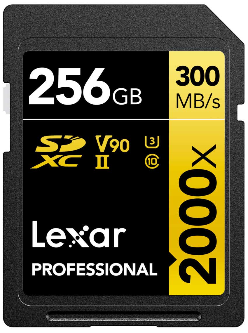 Lexar Professional 2000x SDXC UHS-II jetzt auch mit 256 GB Speicherkapazität