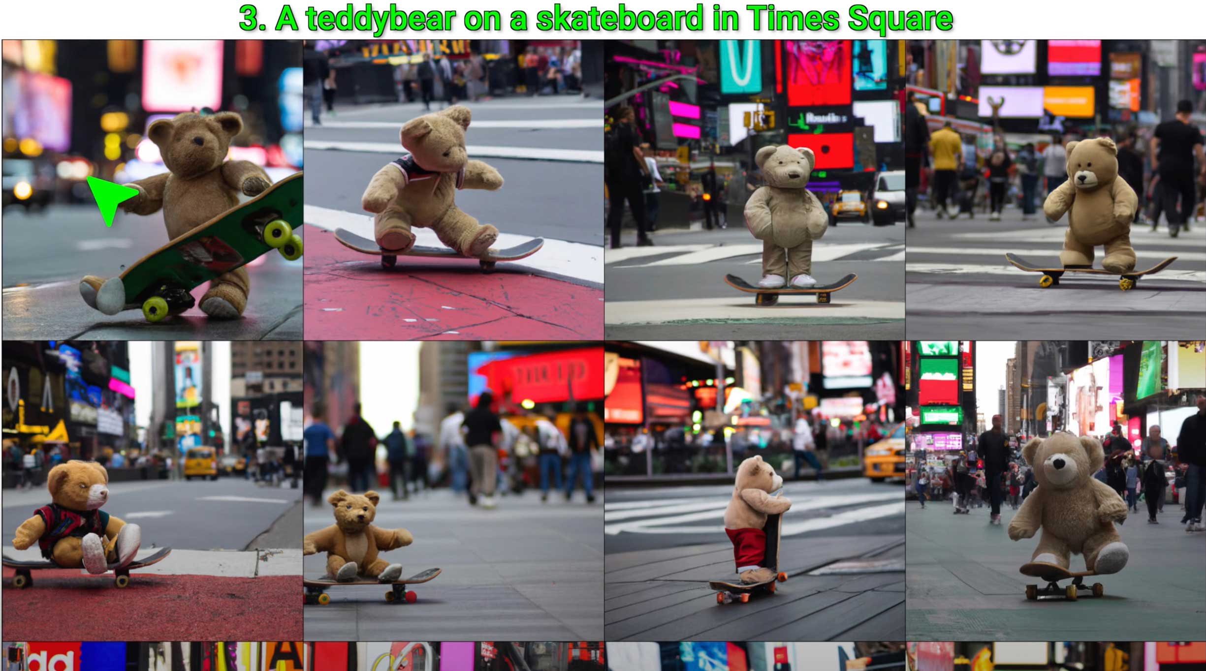 Mit Dall-e 2 generierte Bilder. Einzige Anweisung: Ein Teddybär auf einem Skatebpard auf dem Timesquare. Glaubhaft, realistisch und ohne Zutun eines Künstlers. Noch vor einigen Jahren hätte man eine solche, in einerm Film dargellte Technologie wohl als unrealistisch belächelt.