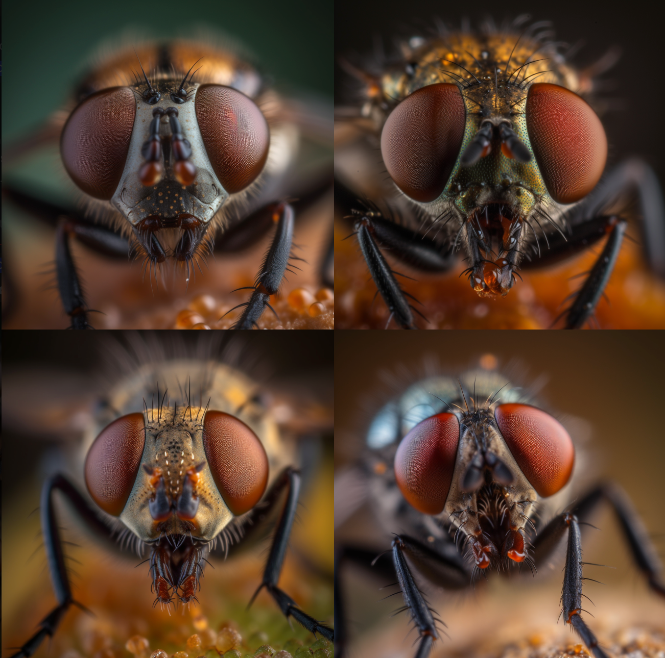 frontal macro photography, Little murder fly 