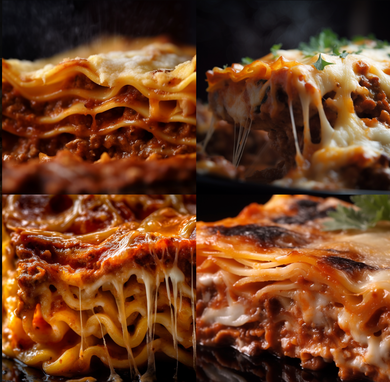 macro of lasagne